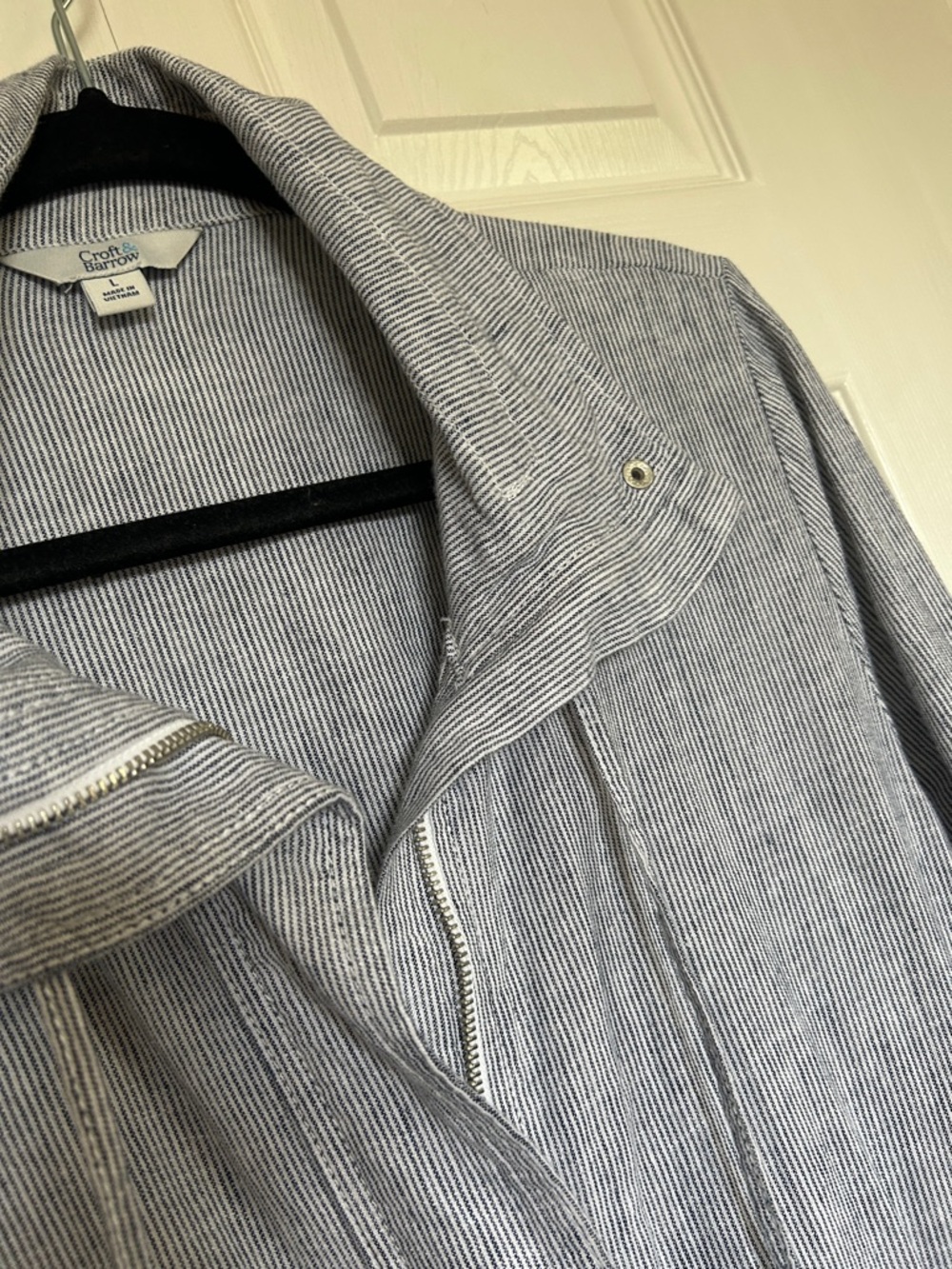 Croft & Barrow Blue Drawstring Utility Jacket - Picture 4 of 12